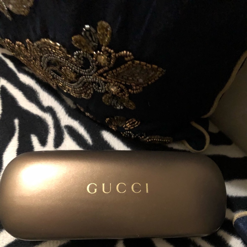 Authentic Gucci Glasses Case. Empty. Brown. Gem